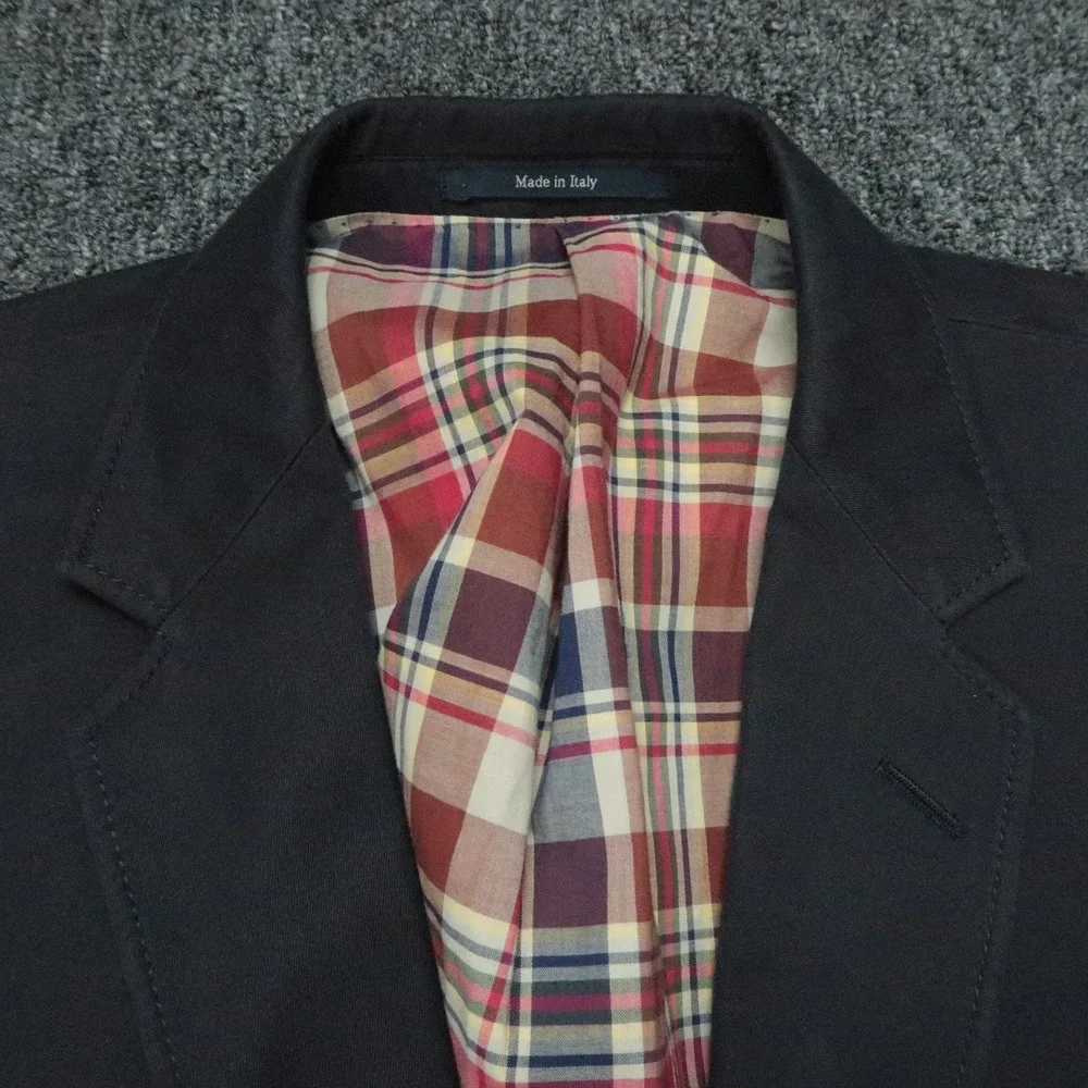 Gucci Blazer Mens 46R Blue Cotton Sport Coat Italy